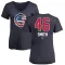 Women's Chicago Cubs Lee Smith Navy Name and Number Banner Wave V-Neck T-Shirt