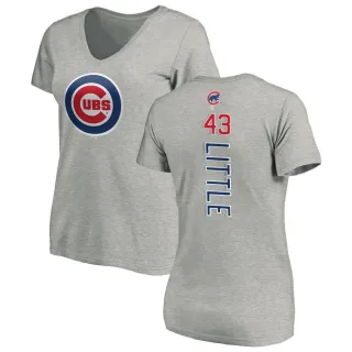 Women's Chicago Cubs Luke Little Ash Backer Slim Fit T-Shirt