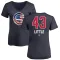 Women's Chicago Cubs Luke Little Navy Name and Number Banner Wave V-Neck T-Shirt