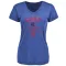 Women's Chicago Cubs Luke Little Royal Base Runner T-Shirt