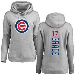 Women's Chicago Cubs Mark Grace Ash Backer Pullover Hoodie