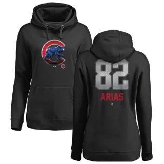 Women's Chicago Cubs Michael Arias Black Branded Midnight Mascot Pullover Hoodie -