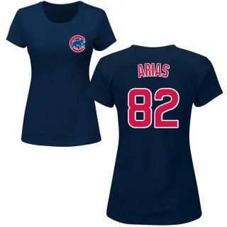 Women's Chicago Cubs Michael Arias Navy Roster T-Shirt