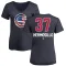 Women's Chicago Cubs Michael Hermosillo Navy Name and Number Banner Wave V-Neck T-Shirt