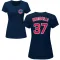 Women's Chicago Cubs Michael Hermosillo Navy Roster T-Shirt