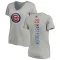 Women's Chicago Cubs Miles Mastrobuoni Ash Backer Slim Fit T-Shirt