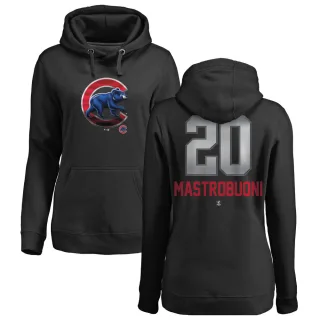 Women's Chicago Cubs Miles Mastrobuoni Black Branded Midnight Mascot Pullover Hoodie -