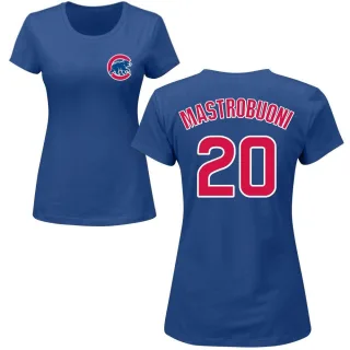 Women's Chicago Cubs Miles Mastrobuoni Royal Roster T-Shirt