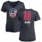 Women's Chicago Cubs Moises Alou Navy Name and Number Banner Wave V-Neck T-Shirt