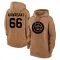 Women's Chicago Cubs Munenori Kawasaki Brown 2023 Salute to Service Pullover Hoodie