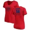 Women's Chicago Cubs Nate Pearson Red RBI Slim Fit V-Neck T-Shirt