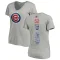 Women's Chicago Cubs Pete Crow-Armstrong Ash Backer Slim Fit T-Shirt