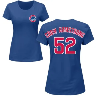 Women's Chicago Cubs Pete Crow-Armstrong Royal Roster T-Shirt