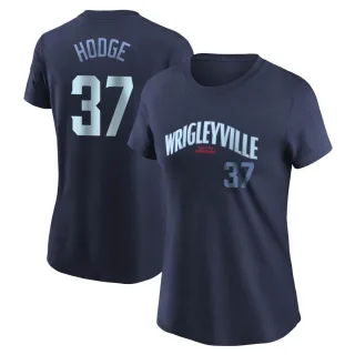 Women's Chicago Cubs Porter Hodge Navy City Connect T-Shirt