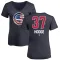 Women's Chicago Cubs Porter Hodge Navy Name and Number Banner Wave V-Neck T-Shirt