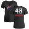 Women's Chicago Cubs Rick Reuschel Black Midnight Mascot V-Neck T-Shirt