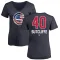 Women's Chicago Cubs Rick Sutcliffe Navy Name and Number Banner Wave V-Neck T-Shirt