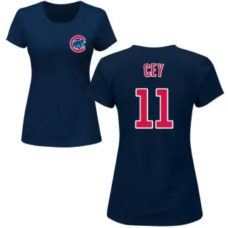 Women's Chicago Cubs Ron Cey Navy Roster T-Shirt