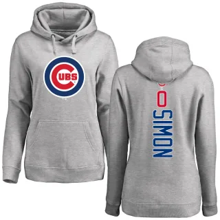 Women's Chicago Cubs Ronny Oliver Simon Olive Ash Backer Pullover Hoodie