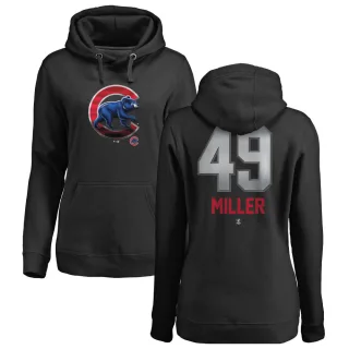 Women's Chicago Cubs Tyson Miller Black Branded Midnight Mascot Pullover Hoodie -