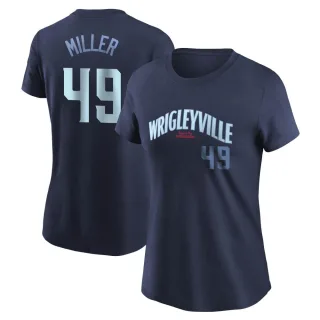 Women's Chicago Cubs Tyson Miller Navy City Connect T-Shirt