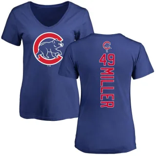 Women's Chicago Cubs Tyson Miller Royal Backer Slim Fit T-Shirt