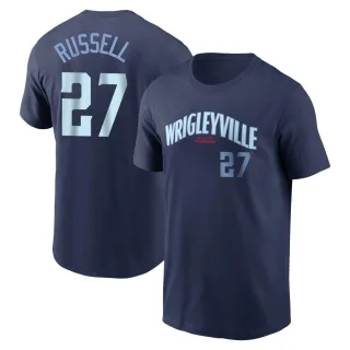 Youth Chicago Cubs Addison Russell Navy City Connect T-Shirt