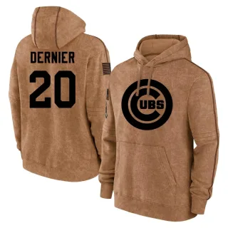 Youth Chicago Cubs Bob Dernier Brown 2023 Salute to Service Club Pullover Hoodie