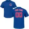 Youth Chicago Cubs Custom Royal Roster T-Shirt