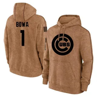 Youth Chicago Cubs Larry Bowa Brown 2023 Salute to Service Club Pullover Hoodie