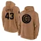 Youth Chicago Cubs Luke Little Brown 2023 Salute to Service Club Pullover Hoodie