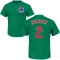 Youth Chicago Cubs Nico Hoerner Green St. Patrick's Day Roster T-Shirt