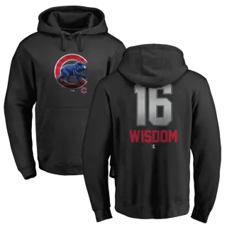 Youth Chicago Cubs Patrick Wisdom Black Branded Midnight Mascot Pullover Hoodie -