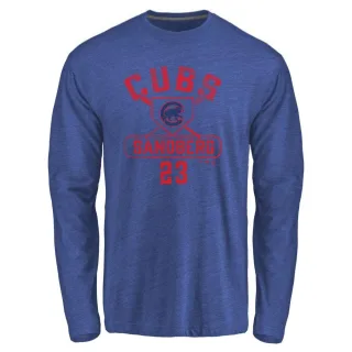 Youth Chicago Cubs Ryne Sandberg Royal Base Runner Long Sleeve T-Shirt